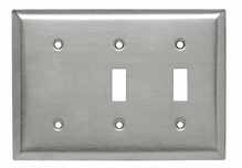 Combination Openings, 2 Toggle Switch and 1 Blank, Three Gang, 302/304 Stainless Steel Combination Openings, 2 Toggle Switch and 1 Blank, Three Gang, 302/304 Stainless Steel