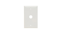 1-Gang Thermoset Wall Plate, 0.53-in Round Opening for Telephone or Cable, White 1-Gang Thermoset Wall Plate, 0.53-in Round Opening for Telephone or Cable, White