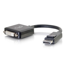 8in DisplayPort™ Male to Single Link DVI-D Female Adapter Converter - Black 8in DisplayPort™ Male to Single Link DVI-D Female Adapter Converter - Black