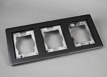 3-GANG CARPET & TILE FLANGE BRUSHED ALUMINUM 3-GANG CARPET & TILE FLANGE BRUSHED ALUMINUM