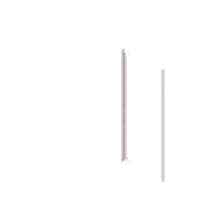 MM20 4 Post Adjustable Rack Rail Kit 8ft,  Square Hole, Set of 2, White MM20 4 Post Adjustable Rack Rail Kit 8ft,  Square Hole, Set of 2, White