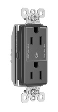 Discontinued - PlugTail® Tamper-Resistant Heavy Duty Spec Grade Plug Load Controllable Receptacle, 15A, 125V, Black
