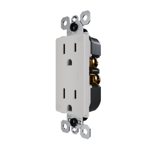 radiant® 15A 125V Tamper-Resistant External Pressure Plated Outlet, Weather-Resistant, Gray