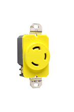 30A NEMA L530 - Single Receptacle, Yellow, Corrosion-Resistant 30A NEMA L530 - Single Receptacle, Yellow, Corrosion-Resistant