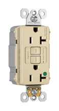 PlugTail® Hospital Grade 20A Duplex Self-Test GFCI Receptacles with SafeLock® Protection, Ivory