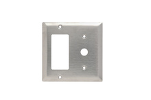 2-Gang 302/304 Stainless Steel Wall Plate, 1 Telephone, 1 Decorator