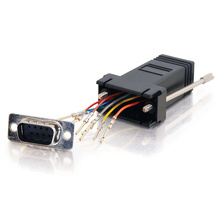 RJ45 to DB9 Male Serial RS232 Modular Adapter - Black RJ45 to DB9 Male Serial RS232 Modular Adapter - Black
