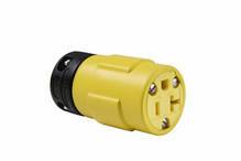 20A, 125V Rubber Dust-Tight Connector, Yellow 20A, 125V Rubber Dust-Tight Connector, Yellow