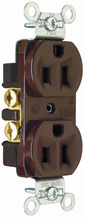 15A 125V Commercial Spec-Grade Duplex Receptacle, Back and Side Wire, Red