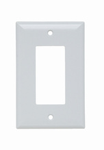 Junior Jumbo 1-Gang Thermoset Wall Plate, 1 Decorator Opening, White Junior Jumbo 1-Gang Thermoset Wall Plate, 1 Decorator Opening, White