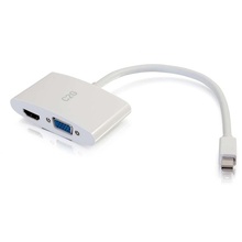 8in Mini DisplayPort™ Male to 4K HDMI® or VGA Female Adapter Converter - White 8in Mini DisplayPort™ Male to 4K HDMI® or VGA Female Adapter Converter - White