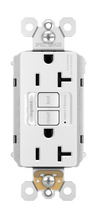 PlugTail® Specification Grade Tamper-Resistant 20A Duplex Self-Test GFCI Receptacles with SafeLock® Protection and Night Light, White PlugTail® Specification Grade Tamper-Resistant 20A Duplex Self-Test GFCI Receptacles with SafeLock® Protection and Night Light, White