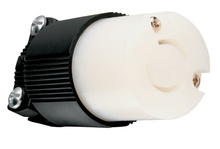 20A NEMA Connector L220 - Black Back, White Front Body 20A NEMA Connector L220 - Black Back, White Front Body