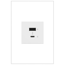 adorne® 15W USB Outlet, Type A/C, White adorne® 15W USB Outlet, Type A/C, White