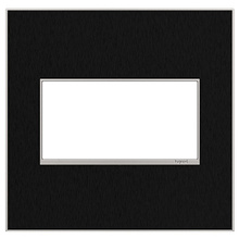 adorne® Black Stainless 2-Gang Screwless Wall Plate