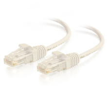 Q-Series Patch Cords, Cat6A, Reduced Diameter, White 6in Q-Series Patch Cords, Cat6A, Reduced Diameter, White 6in
