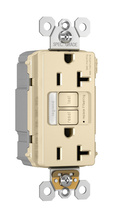 Discontinued - Discontinued - PlugTail® NAFTA-Compliant Spec-Grade Tamper-Resistant 20A Self-Test Night Light/GFCI, Ivory