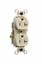 20A 125V Commercial Grade Tamper-Resistant Weather-Resistant Duplex Receptacle, Ivory