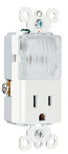 Discontinued - Discontinued - Trademaster® Decorator Night Light w- 15A Outlet, White