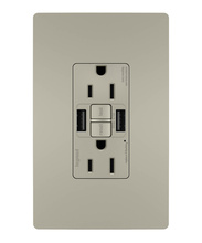 radiant® GFCI USB Outlet, Type A, 15A, Tamper-Resistant, Nickel