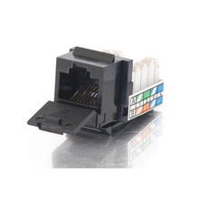 90° Cat5E RJ45 UTP Keystone Jack - Black 90° Cat5E RJ45 UTP Keystone Jack - Black