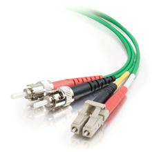 6.6ft (2m) LC-ST 62.5/125 OM1 Duplex Multimode PVC Fiber Optic Cable - Green 6.6ft (2m) LC-ST 62.5/125 OM1 Duplex Multimode PVC Fiber Optic Cable - Green