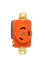 30A NEMA L630 Single Receptacle, Orange, Isolated Ground 30A NEMA L630 Single Receptacle, Orange, Isolated Ground