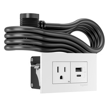 dash Furniture Power Center, Outlet and USB A/C, White