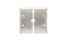 2-Gang 302/304 Stainless Steel Wall Plate, Communication Plate, Horizontal-Split for Television and Cable Lead-In with Center Opening