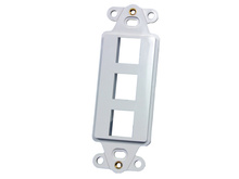 KEYSTONE TECHCHOICE RECTANGULAR STYLISTICS FRAME, 3-PORT, WHITE