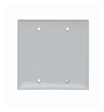 2-Gang Thermoset Wall Plate, Blank, Box Mounted, White 2-Gang Thermoset Wall Plate, Blank, Box Mounted, White