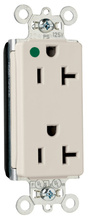 PlugTail® 20A 125V Hospital-Grade Decorator Duplex Receptacle, Light Almond