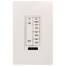 Discontinued - DLM Wireless Pre-Eng Wall Switch, ON/OFF w/Arrows, 25-100 Percent, Ivory