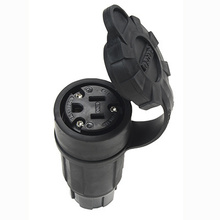 15A, 125V Watertight Straight Blade Connector, Black 15A, 125V Watertight Straight Blade Connector, Black