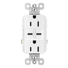 15W Spec Grade USB Outlet, Type C, 15A, Tamper-Resistant, White 15W Spec Grade USB Outlet, Type C, 15A, Tamper-Resistant, White