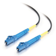 3.3ft (1m) LC-LC 9/125 OS2 Simplex Single-Mode PVC Fiber Optic Cable - Black 3.3ft (1m) LC-LC 9/125 OS2 Simplex Single-Mode PVC Fiber Optic Cable - Black