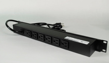 Rack Mount 120V/15A/6 rear O/L /lighted switch/6' cord