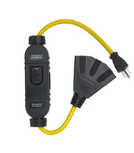 Portable 2-Foot In-Line 15A Self-Test GFCI with Straight Blade Plug and Tri-Cord Connector, Automatic Reset Portable 2-Foot In-Line 15A Self-Test GFCI with Straight Blade Plug and Tri-Cord Connector, Automatic Reset