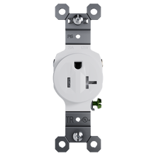 TradeMaster Residential Single Outlet, 20amp, White TradeMaster Residential Single Outlet, 20amp, White