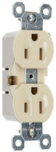 Discontinued - 15A-125V Trademaster 8-Hole-Push Wire Receptacle, White