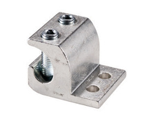 Two Hole Ground Lug, Bolt hole size: 1/4 in, O.C. spacing 5/8 in Two Hole Ground Lug, Bolt hole size: 1/4 in, O.C. spacing 5/8 in