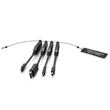 Discontinued - Universal 4K HDMI® Dongle Adapter Ring including Color Coded Mini DisplayPort™, DisplayPort, USB-C®, and Mini HDMI Adapters with Antimicrobial Protection Technology