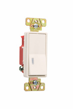 20A 120V Specification Grade Single Pole Illuminated Decorator Paddle Switch, Light Almond