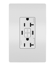 radiant® GFCI USB Outlet, Type C, 20A, Tamper-Resistant, White radiant® GFCI USB Outlet, Type C, 20A, Tamper-Resistant, White