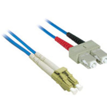 Discontinued - 32.8ft (10m) LC-SC 62.5/125 OM1 Duplex Multimode Fiber Optic Cable - Plenum CMP-Rated - Blue