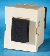 TracJack Module, 1-SC Simplex Multimode, Beige Adapter, Fog White Housing