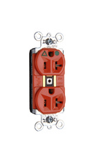 PlugTail® Isolated Ground Heavy Duty Hospital Grade Receptacles, 20A, 125V, Orange PlugTail® Isolated Ground Heavy Duty Hospital Grade Receptacles, 20A, 125V, Orange