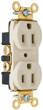 15A 125V Heavy Duty Spec-Grade Duplex Receptacle, Back and Side Wire, Light Almond