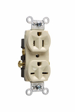 Hard Use Spec Grade Combination Receptacle, Side Wire, 15A, 125/250V, Ivory