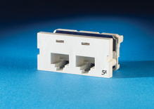 Series II, two-port Clarity 5E,T568A/B, 180 degree, fog white Series II, two-port Clarity 5E,T568A/B, 180 degree, fog white